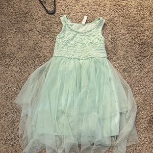 Cherokee Mint Green Lace & Tulle Formal Dress